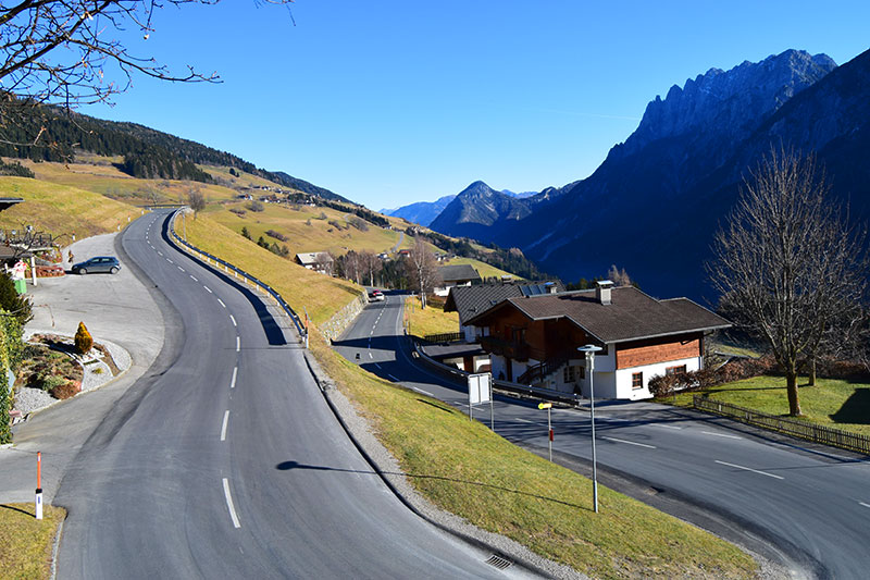 Assling på Pustertaler Höhenstrasse, Osttirol, Tirol, Østerrike.