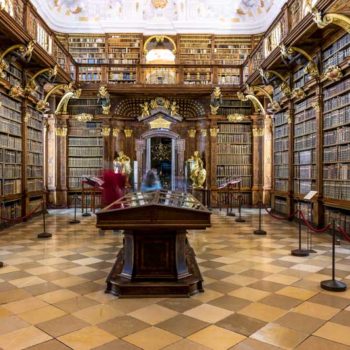 Stiftsbiblioteket, Melk kloster, Niederösterreich, Østerrike