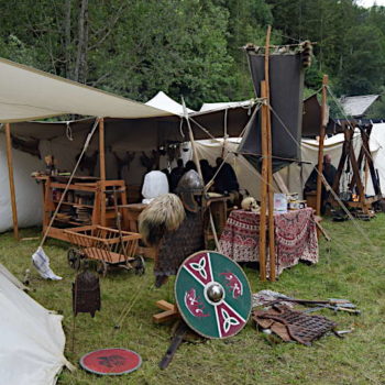 Vikingleiren på middelaldrfesten i Mauterndorf